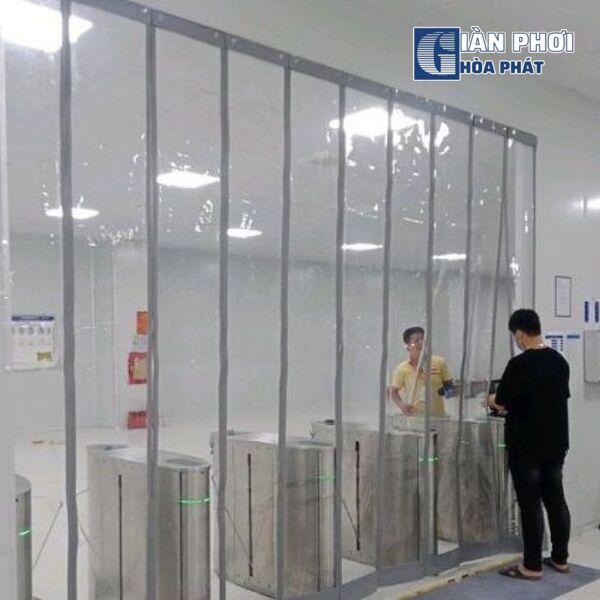 Rèm nhựa PVC nam châm từ tính