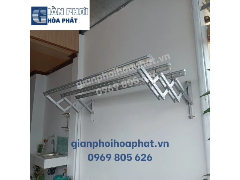 giàn phơi nhôm gắn tường