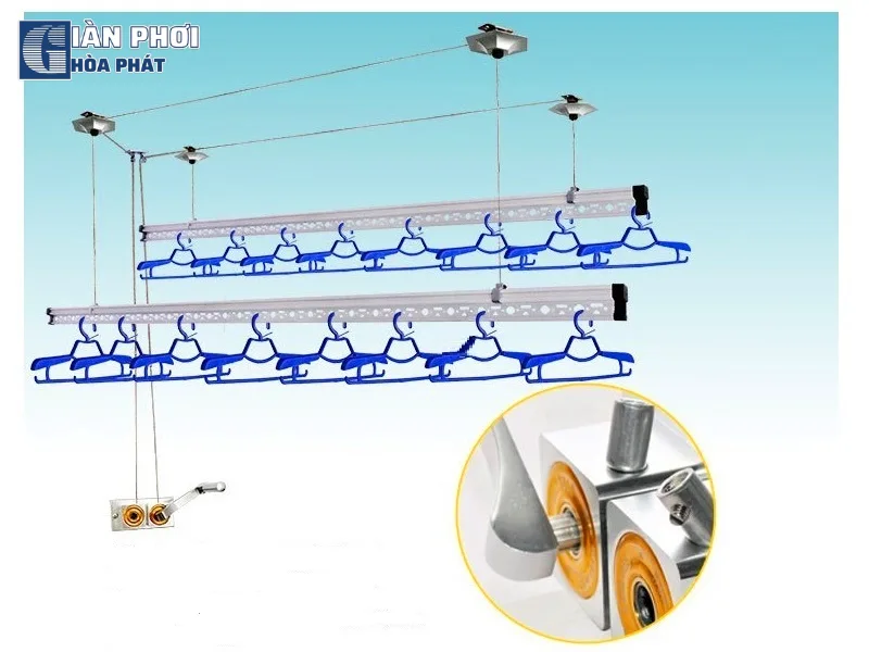 Giàn phơi thông minh gắn trần 999B Model 2024