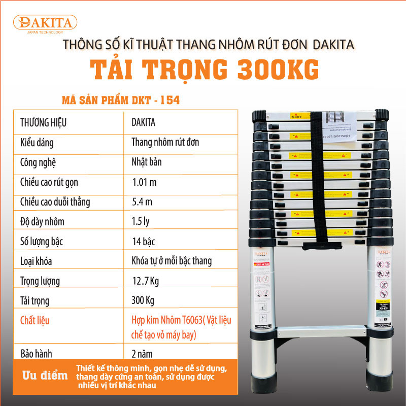 Thang Rút Đơn DAKITA DKT-154 